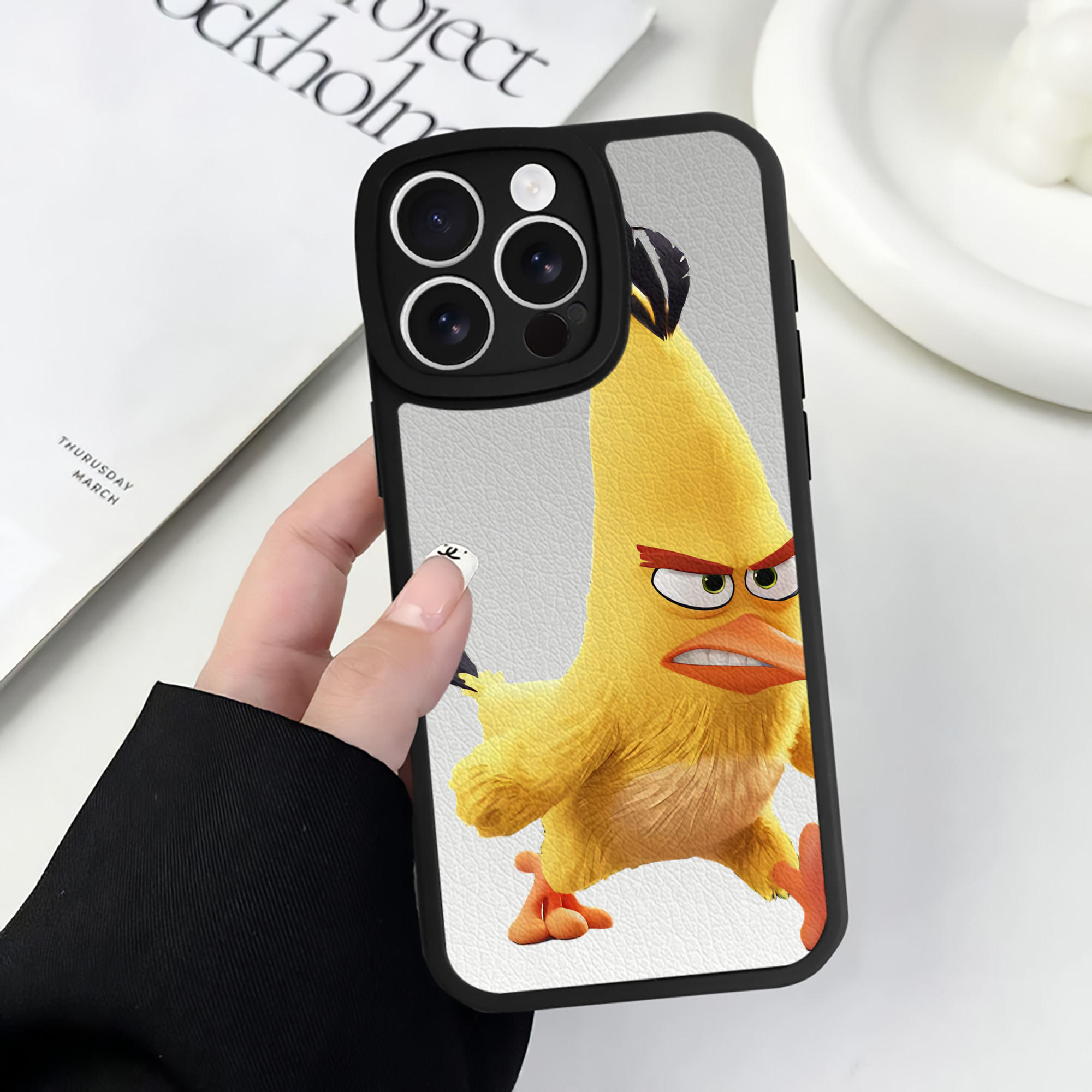 （画像用） Angry Birds アングリーバード 【iPhone 16シリーズ対応】シリコンスマホケース（レザー調） 材質：シリコン